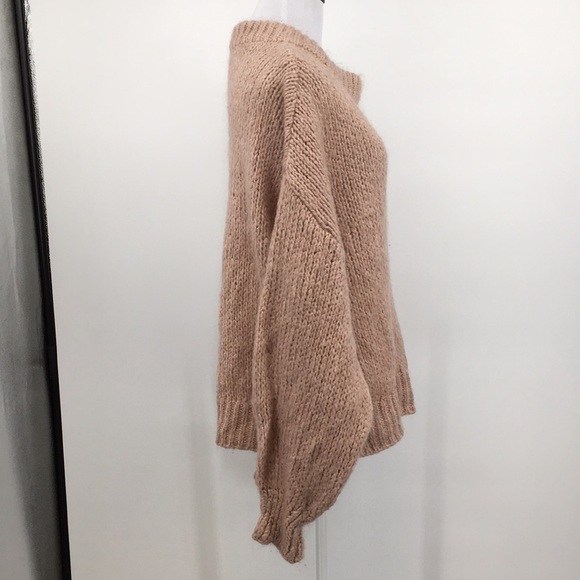 Zara Knit Sweater Womens Small Blush Pink Knit Acrylic Pullover Cozy Mohair Wool - Picture 7 of 14